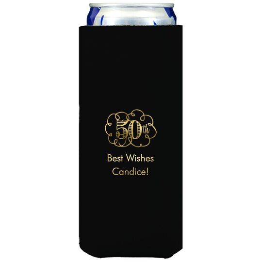 Fun Anniversary Scroll Collapsible Slim Koozies
